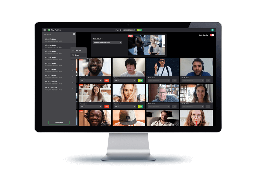 Cloud collaboration solution for live video conferences and virtual events