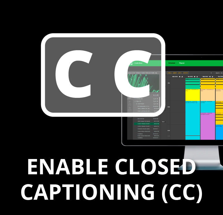 Enable Closed Captioning in TVU Channel