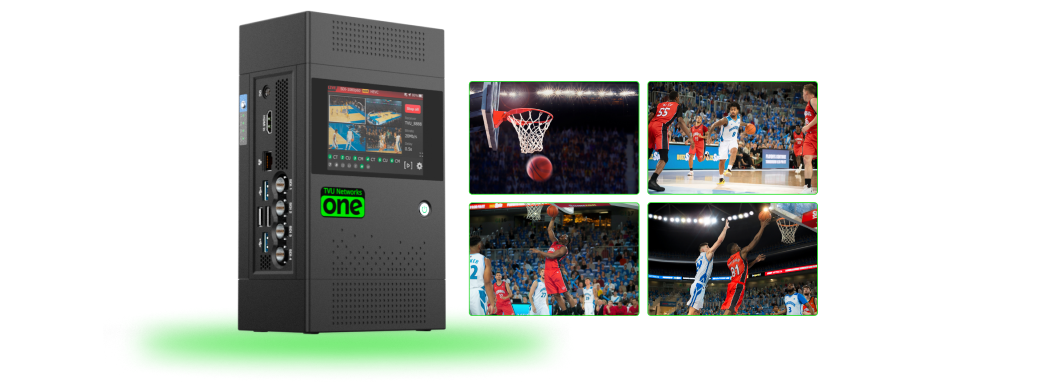 multicamera 4k live streaming encoder and wireless video transmitter for live sports events